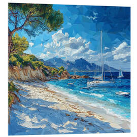 Hartschaumbild Blaue Meeresküste