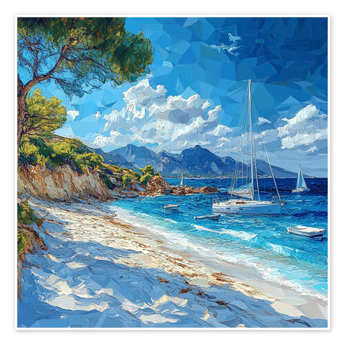 Póster Blue Sea Coast