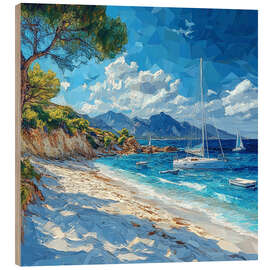 Obraz na drewnie Blue Sea Coast - Maria Tuzhilkina