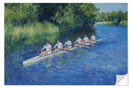 Wandsticker Ruderer auf dem Fluss