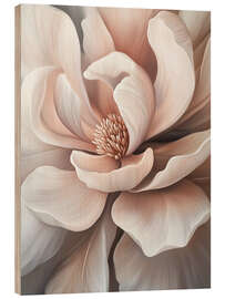 Wood print In Stillness, a Flower - Annika Persson