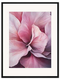 Gerahmter Kunstdruck Rosa Blume