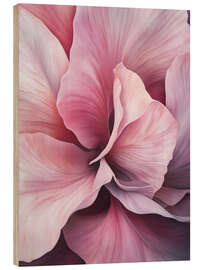 Cuadro de madera Pink Flower