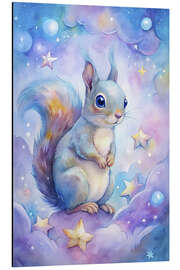 Tableau en aluminium Squirrel in the fantasy world - nobelart