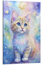 Tableau en aluminium Kittens in the fantasy world - nobelart