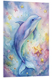 Acrylic print Dolphin in the fantasy world