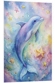 Tableau en PVC Dolphin in the fantasy world - nobelart