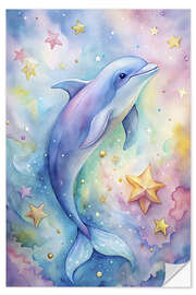Sticker mural Dolphin in the fantasy world - nobelart