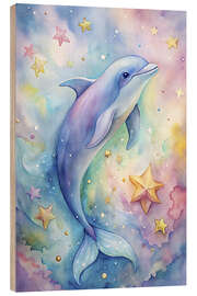 Trätavla Dolphin in the fantasy world - nobelart