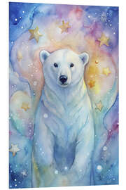 Tableau en PVC Polar bear in the fantasy world - nobelart
