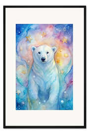 Gerahmter Kunstdruck Polarbär in der Fantasiewelt