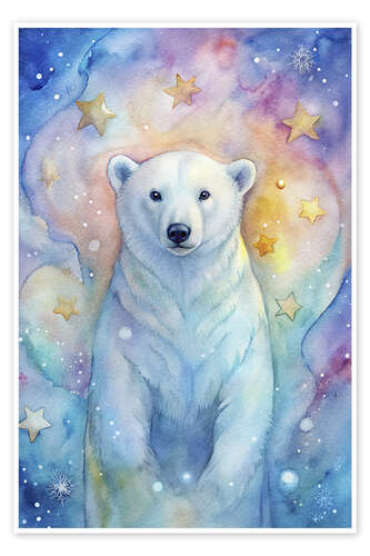 Juliste Polar bear in the fantasy world