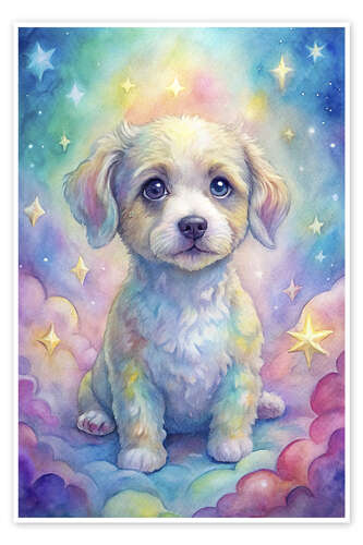 Poster Puppy in the fantasy world