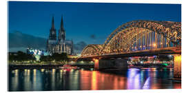 Akrylbilde Cologne skyline with Cologne Cathedral and Deutzer Bridge - Achim Thomae