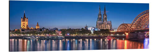 Alubild Sonnenuntergang über der Skyline von Köln