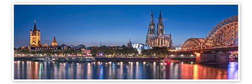 Plakat Sunset over the Cologne skyline