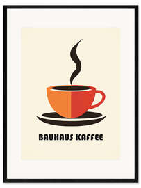 Plakat artystyczny premium w ramie Bauhaus Kaffee