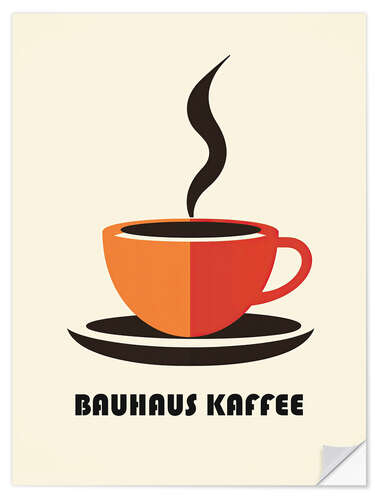 Selvklebende plakat Bauhaus Kaffee