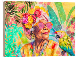 Holzbild Tropical Style