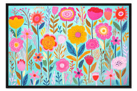 Gerahmter Kunstdruck Blumenwiese