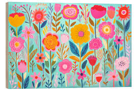 Wood print Flower meadow - Andrea Haase