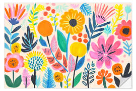 Wandsticker Bunte Sommerwiese