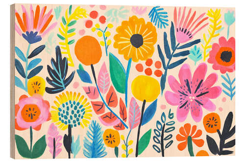 Obraz na drewnie Colourful summer meadow