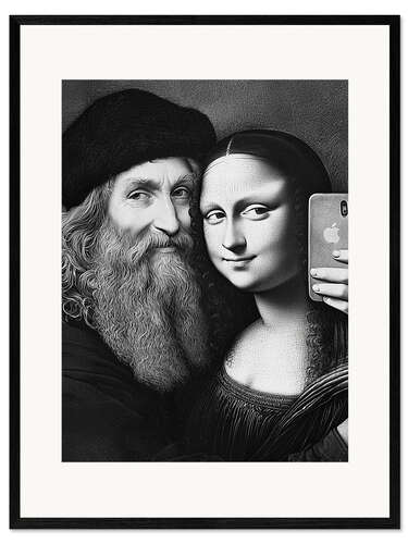 Gerahmter Kunstdruck Mona und Leo