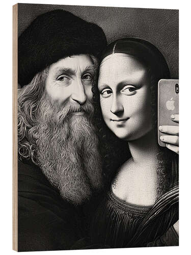 Stampa su legno Mona and Leo