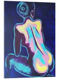 Tableau en verre acrylique Relaxing Lady - Carmen Tyrrell