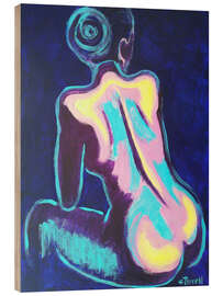 Cuadro de madera Relaxing Lady