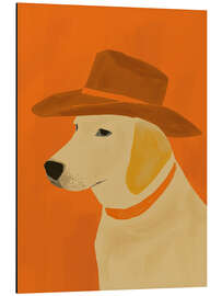 Tableau en aluminium Dog with Hat - ThingDesign