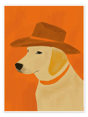 Poster Dog with Hat