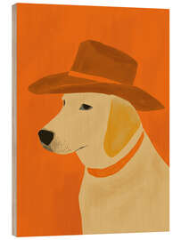 Stampa su legno Dog with Hat