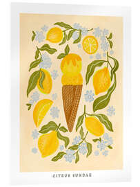 Tableau en verre acrylique Citrus Sundae - Nikita Jariwala