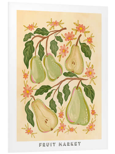 Print på skumplade Fruit Market