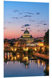 Hartschaumbild Sonnenuntergang über Rom
