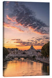 Quadro em tela Sunset over Rome - Achim Thomae