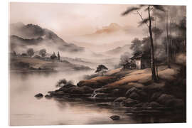 Quadro em acrílico Mountain idyll in the fog - Dani Jay Designs
