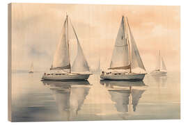 Obraz na drewnie Tranquil Sailing - Dani Jay Designs