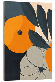 Holzbild Abendblüte