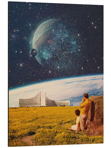 Aluminium print Collecting memories from the future