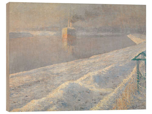 Tableau en bois Winterstorm - Georges Buysse