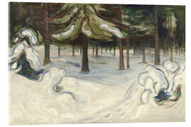 Tableau en verre acrylique Winter in the Woods, 1899 - Edvard Munch