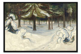 Gerahmter Kunstdruck Winter im Wald, 1899 - Edvard Munch