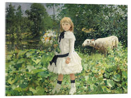 Acrylglasbild Miss Strobbe im Park - Jean Baptiste Degree, 1886
