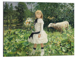 Aluminiumtavla Miss Strobbe in the Park - Jean Baptiste Degree, 1886