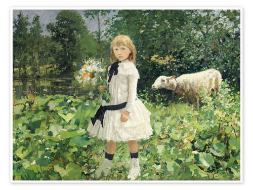 Juliste Miss Strobbe in the Park - Jean Baptiste Degree, 1886