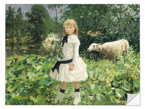 Sticker mural Miss Strobbe in the Park - Jean Baptiste Degree, 1886