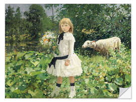 Sticker mural Miss Strobbe in the Park - Jean Baptiste Degree, 1886